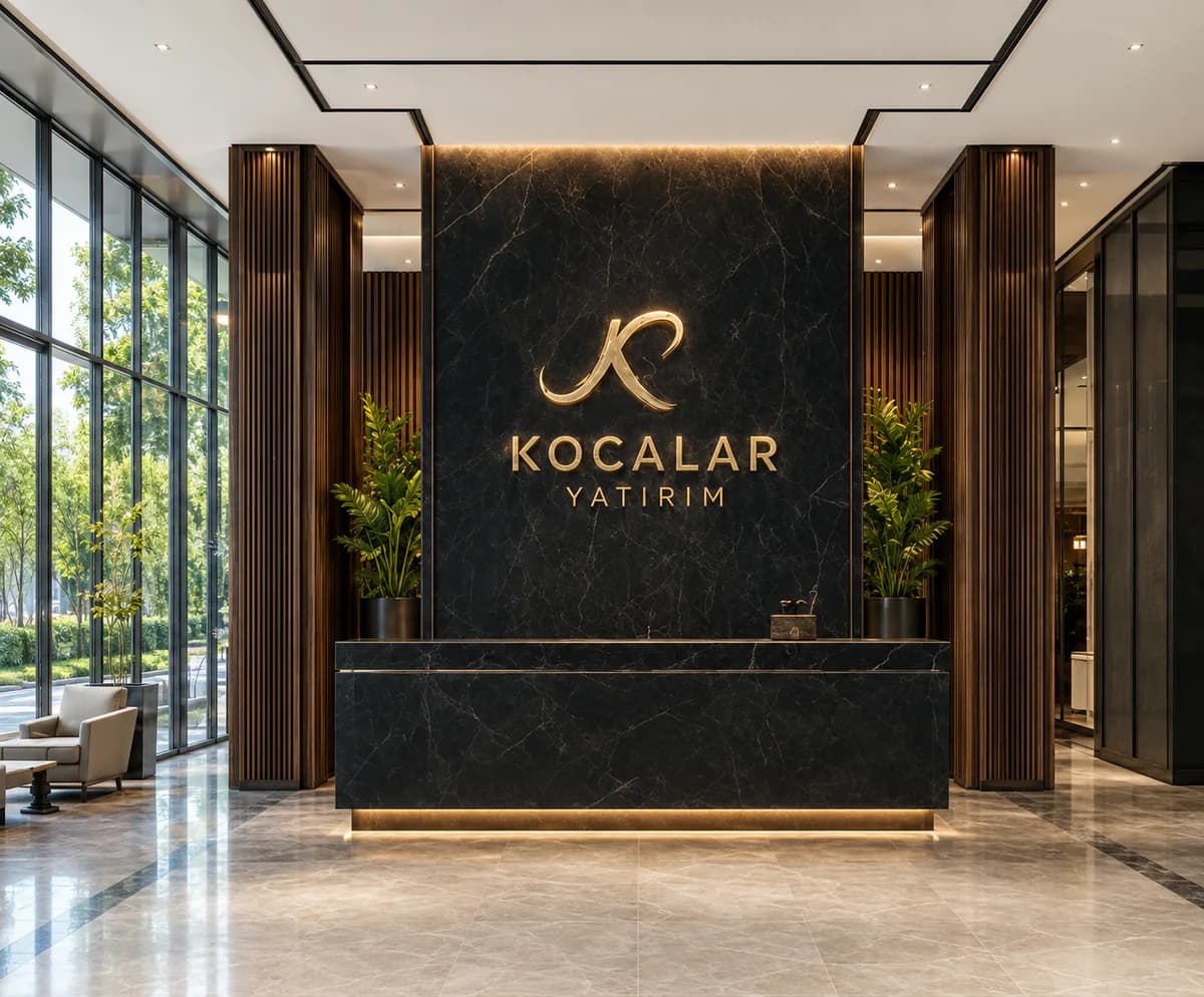 Kocalar Yatırım ofis karşılama alanı