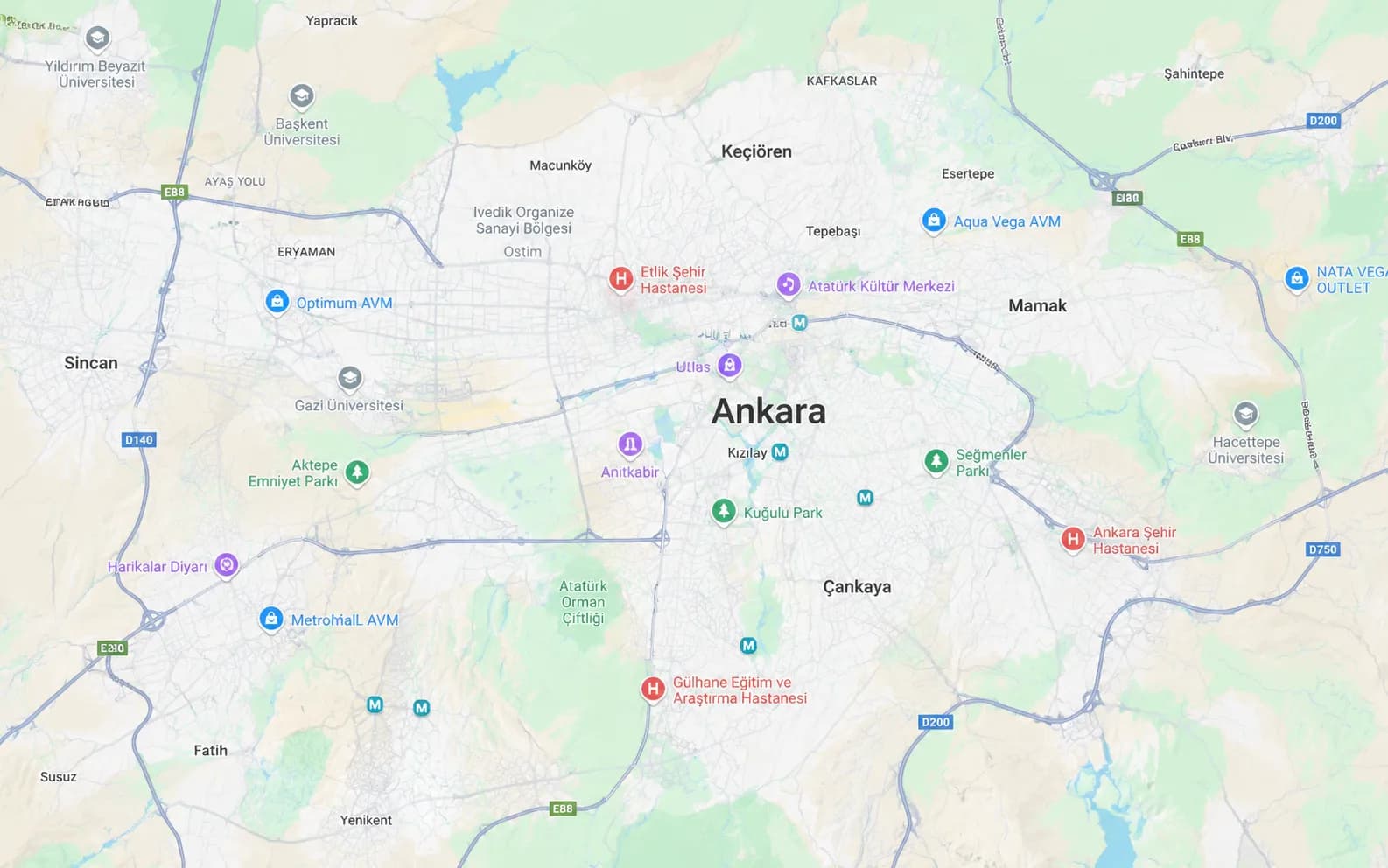 Kocalar Concept konum haritası
